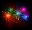 Holiday fireworks background