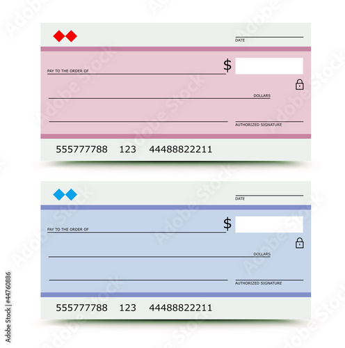 Photo: bank check bank check