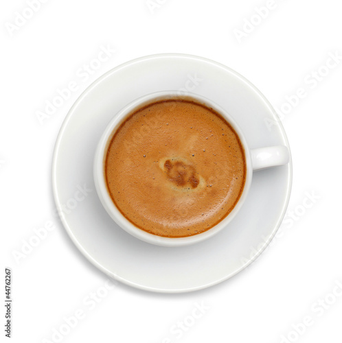 Photo: Latte coffee isolated on white background Latte coffee isolated on white background