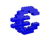 Euro currency sign consisting of children's toys