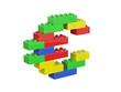 Euro currency sign consisting of children's toys