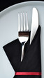 Cutlery set with knife and fork