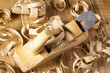 Carpenter's plane and shaving