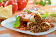 Cannelloni mit Hackfleisch und Tomatensoße
