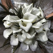 Wedding bouquet from white callas