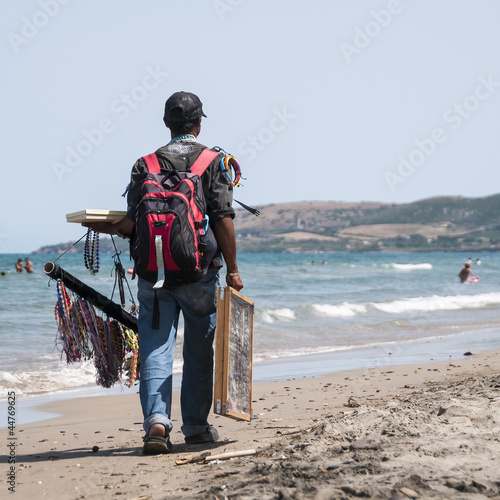 Photo: peddlers on the beach peddlers on the beach