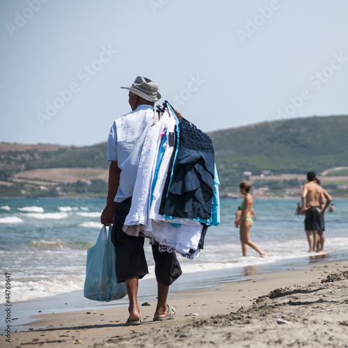 Photo: peddlers on the beach peddlers on the beach