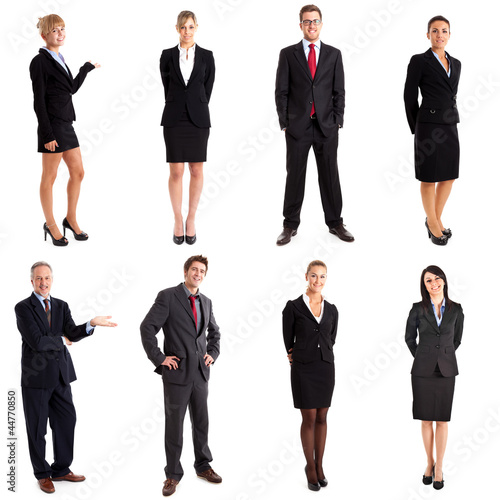 Photo: Collection of full length portraits of business people Collection of full length portraits of business people