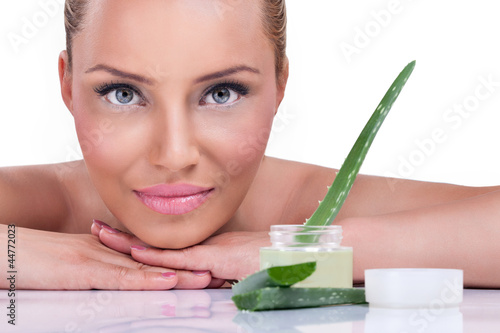 Photo: Cosmetic aloe cream Cosmetic aloe cream