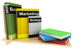 Illustration: Business Books with bookshelf Business Books with bookshelf