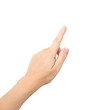 female hand on the isolated background