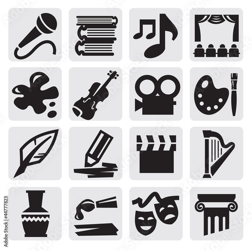 Vector: Arts icon set Arts icon set