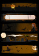 Set of vector Halloween banners