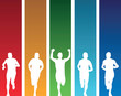 Vector: colourful runners colourful runners