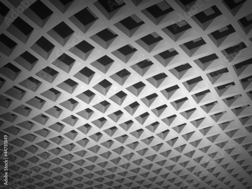 Illustration: White square cellular bent lattice White square cellular bent lattice