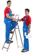 Decorators shaking hands