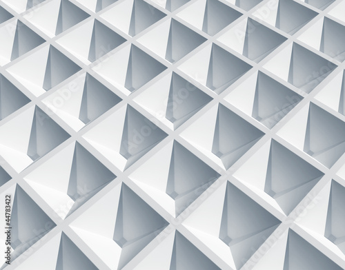 Illustration: Abstract architecture background. White square cellular surface Abstract architecture background. White square cellular surface