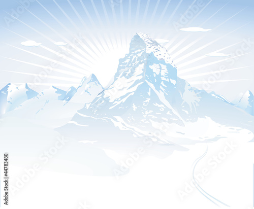 Vector: verschneite Berge verschneite Berge