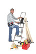 Carpenter with a laptop
