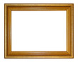 Gold vintage frame isolated on white background