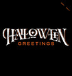 'Halloween Greetings' hand lettering (vector)