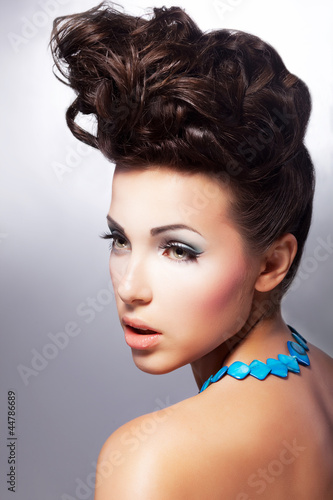 Photo: Glamour beautiful woman model with amazing makeup and hairstyle Glamour beautiful woman model with amazing makeup and hairstyle