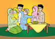 Indonesian Moslem eid mubarak celebration day