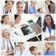 Medical Hospital Doctors Montage Men Women Patients