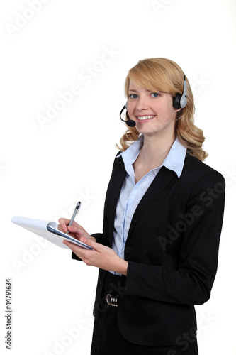 Photo: Portrait of an attractive receptionist Portrait of an attractive receptionist