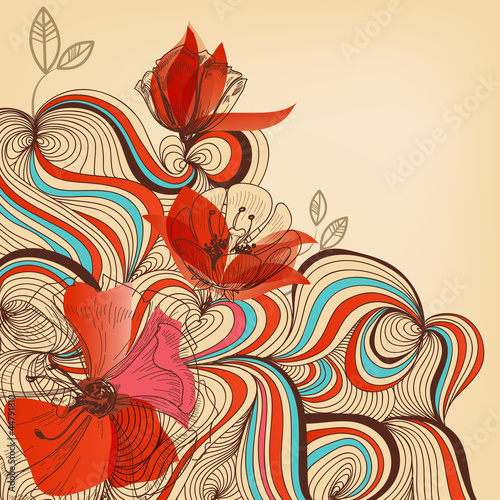 Vector: Vector floral background Vector floral background