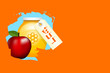 Vector Rosh Hashanah (new year) greeting card ("Honey"-Hebrew)