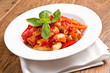 Photo: pasta with tomatoes and basil pasta with tomatoes and basil
