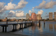 Photo: Wooden pier at intercostal West Palm Beach, Florida, USA Wooden pier at intercostal West Palm Beach, Florida, USA