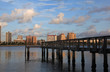 Wooden pier at West Palm Beach, Florida, USA