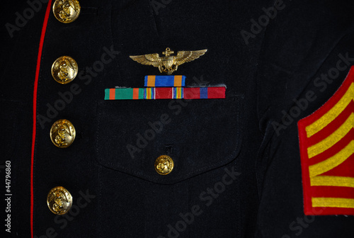 Photo: details of a us marine parade uniform details of a us marine parade uniform