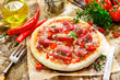 Homebaked pepperoni pizza