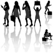 Business Woman Silhouettes