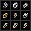 Foto: Set of diamond rings Set of diamond rings