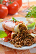 Cannelloni mit Hackfleischfüllung und Tomatensoße