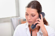 Secretary on the phone