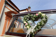 Vintage Wedding Car Decorated with Flowers