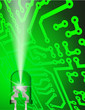 Vector: Abstract tech background with led and circuit board Abstract tech background with led and circuit board