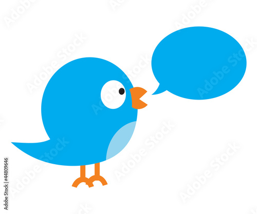 Vector: Blue twitter bird Blue twitter bird