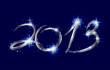 Vektor: Christmas blue background with glow 2013. Vector Christmas blue background with glow 2013. Vector