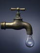 Photo: tap with a light bulb - rubinetto con lampadina tap with a light bulb - rubinetto con lampadina