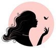 Beauty woman with butterfly