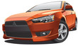 orange sport car