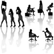 Business Woman Silhouettes