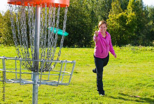Photo: Throwing a disc Throwing a disc