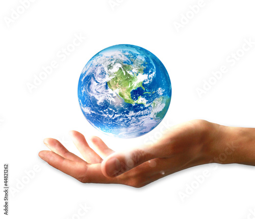 Illustration: Planet earth in hand Planet earth in hand
